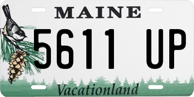 ME license plate 5611UP