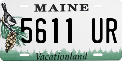 ME license plate 5611UR