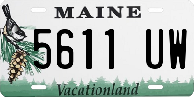 ME license plate 5611UW