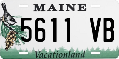 ME license plate 5611VB