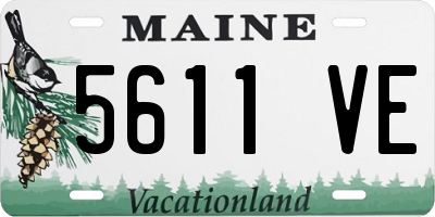ME license plate 5611VE