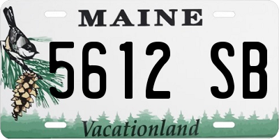 ME license plate 5612SB