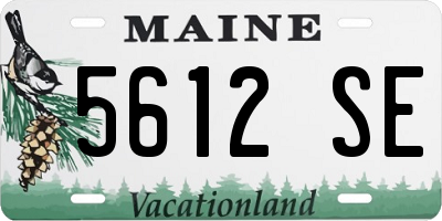 ME license plate 5612SE