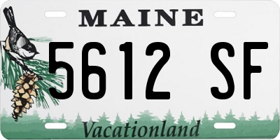 ME license plate 5612SF