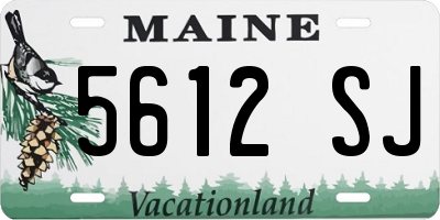 ME license plate 5612SJ