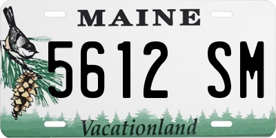 ME license plate 5612SM