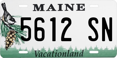 ME license plate 5612SN