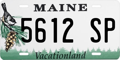ME license plate 5612SP