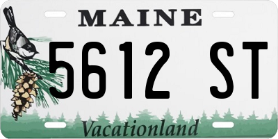 ME license plate 5612ST