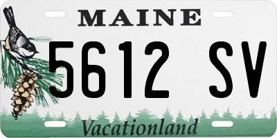 ME license plate 5612SV