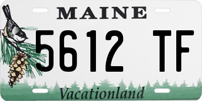 ME license plate 5612TF