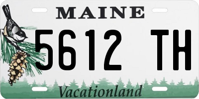 ME license plate 5612TH