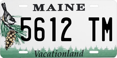 ME license plate 5612TM