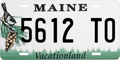 ME license plate 5612TO
