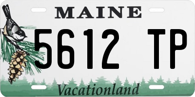 ME license plate 5612TP