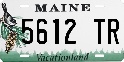 ME license plate 5612TR