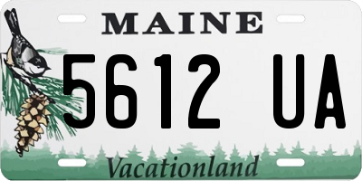 ME license plate 5612UA