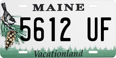 ME license plate 5612UF