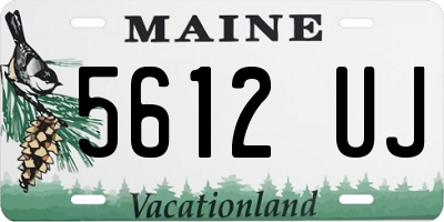 ME license plate 5612UJ