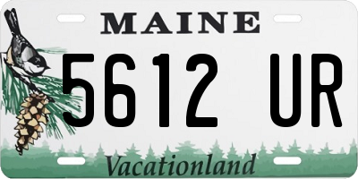 ME license plate 5612UR