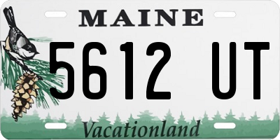 ME license plate 5612UT