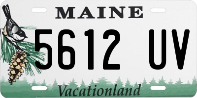 ME license plate 5612UV