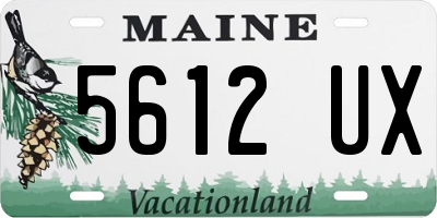 ME license plate 5612UX