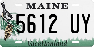 ME license plate 5612UY