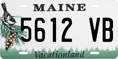 ME license plate 5612VB