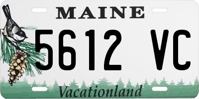 ME license plate 5612VC