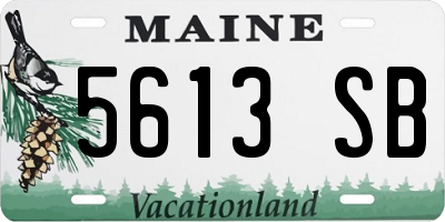 ME license plate 5613SB