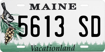 ME license plate 5613SD