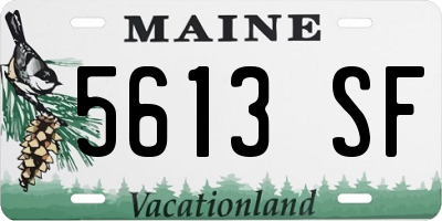 ME license plate 5613SF