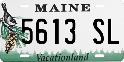 ME license plate 5613SL