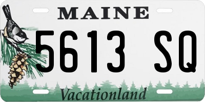 ME license plate 5613SQ