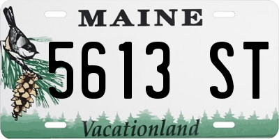 ME license plate 5613ST