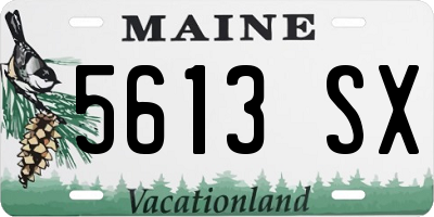 ME license plate 5613SX