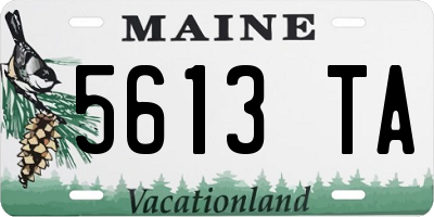 ME license plate 5613TA