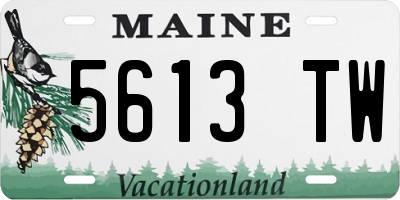 ME license plate 5613TW
