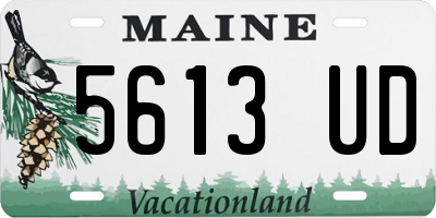 ME license plate 5613UD