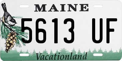 ME license plate 5613UF