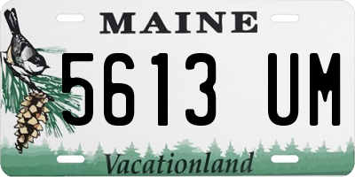 ME license plate 5613UM