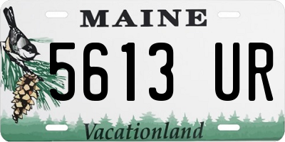 ME license plate 5613UR