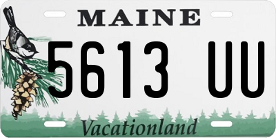 ME license plate 5613UU