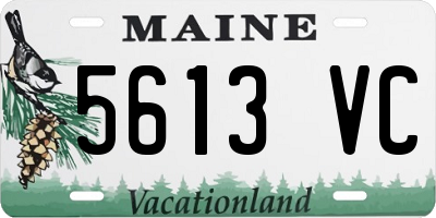 ME license plate 5613VC
