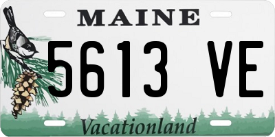 ME license plate 5613VE