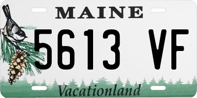 ME license plate 5613VF