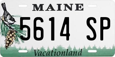ME license plate 5614SP