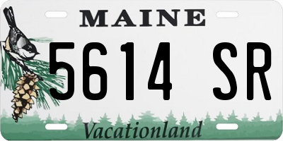 ME license plate 5614SR