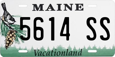 ME license plate 5614SS